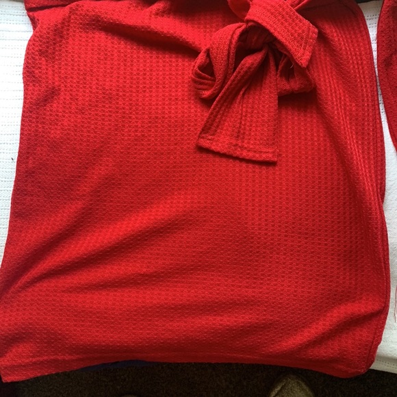 She In Size M Red Wrap Dress - Picture 5 of 5